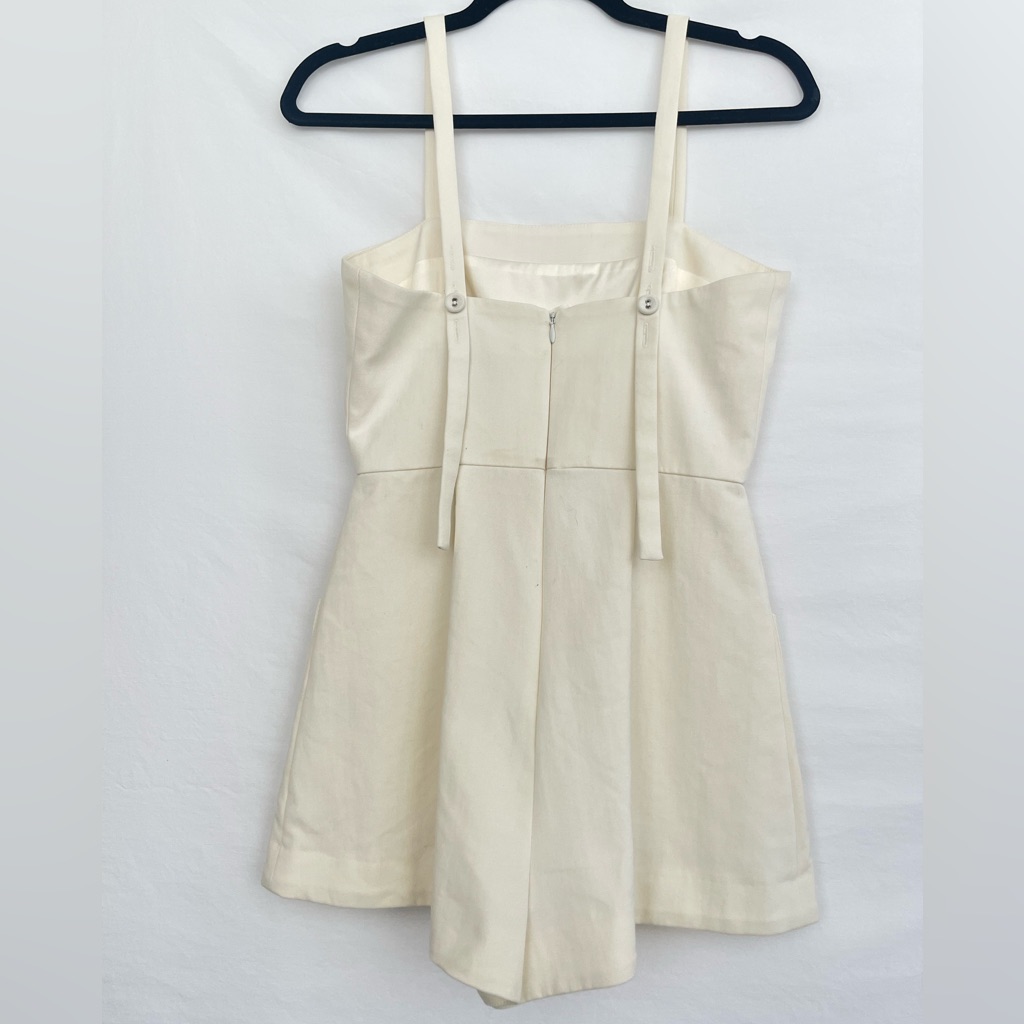 Alexis - Arlington Cross Back Playsuit - Off White - Xs